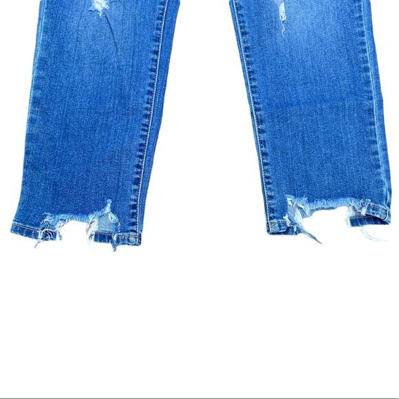 BLANK NYC High Rise Button Fly Destructed Hem Finish 5 Pocket Jeans Size 30 - Picture 3 of 8